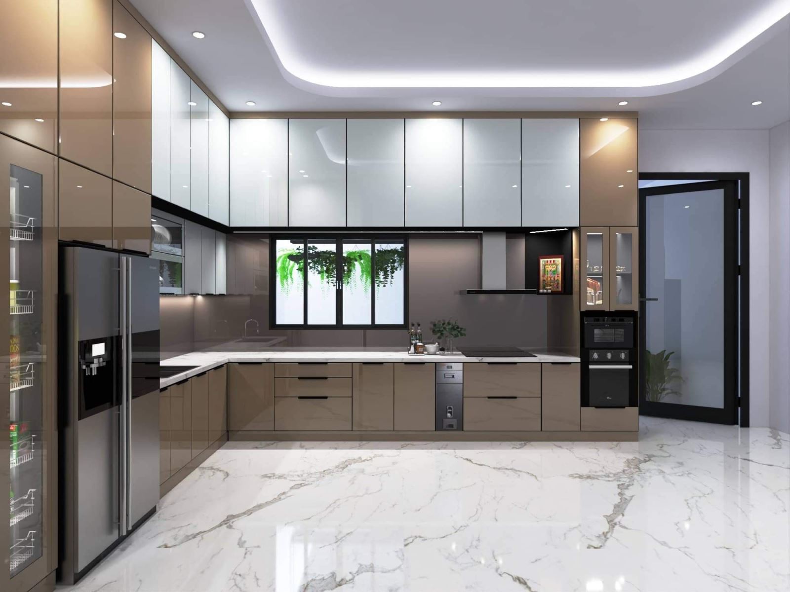 Giá Tủ Bếp Inox Cánh Kính Với Mẫu Mới Nhất